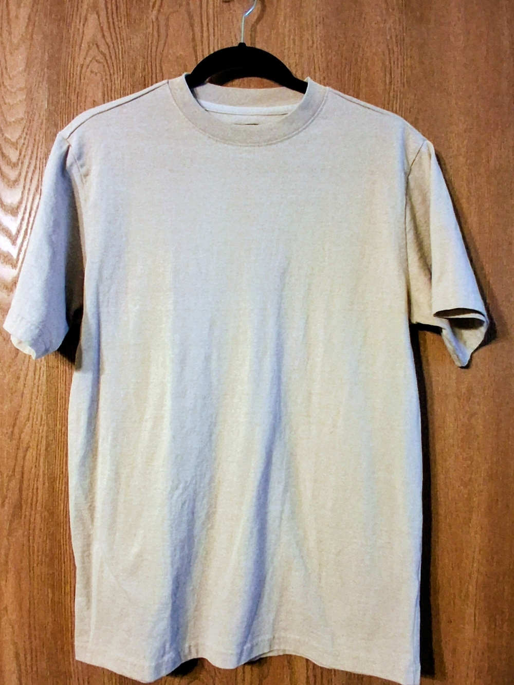 Encrypted Men's Cotton Blend Tee Beige Small